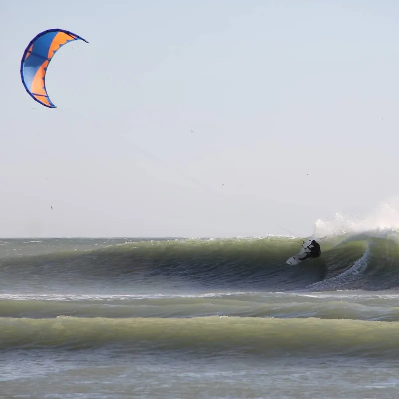Strapless wave riding at White Dune, Dakhla