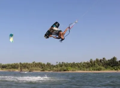 Lucas - big air kitesurfing session at Dakhla lagoon