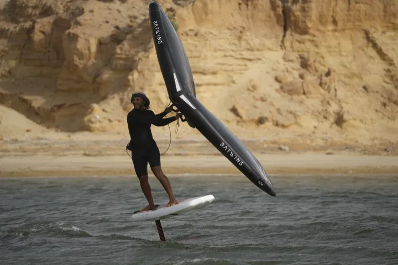 Wing foil coaching on the Dakhla lagoon, Morocco
